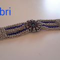 bracelet  bleu et argent