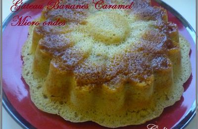 Gâteau yaourt bananes caramel au micro onde