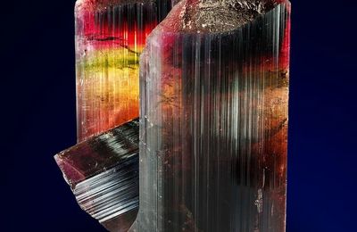 Liddicoatite, Fluorite with cerussite & calcite, Phosphophyllite,  Fluorite with calcite, Barite on calcite