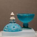 Blue glass incense burner, Tang Dynasty (618-907)
