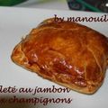 Feuilletés au jambon et aux champignons