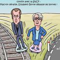 Macron et Elisabeth Borne face à la SNCF
