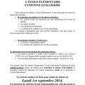 INFOS RENTREE 2014 - Ecole F. Guillierme
