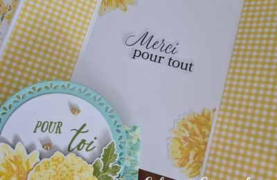 Carte remerciements Fleurs ensoleillées