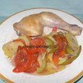 Poulet grillé aux légumes 