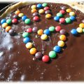 TARTE AU CHOCOLAT et MNM'S pour naissance de MADY