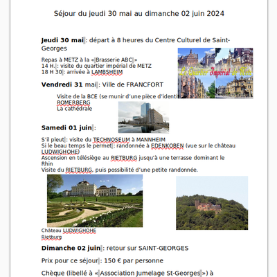 SÉJOUR EN ALLEMAGNE