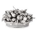 An Italian Silver "Naturalistic" Fruit Basket Centerpiece Bowl and Cover, Mario Buccellati, Milan, 20th century. 