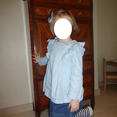 Colombine à volants manches longues