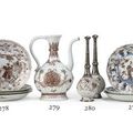 A collection of Chinese iron-red porcelains, one for Islamic Market circa 1710, the others, Kangxi (1662-1722)