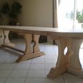 Fabrication d'une table avec allonges sur pieds 