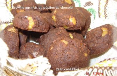 Boule de Brownies aux noix et pépites au chocolat