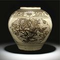 A large 'Cizhou' dragon jar, Yuan dynasty (1279-1366)