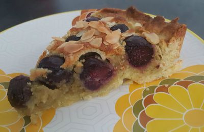 Tarte frangipane à la pistache et aux cerises