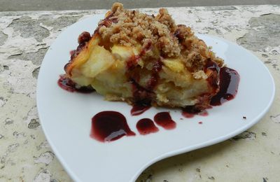 l'invisible pomme poire, crumble aux épices