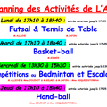 Activités de l'année