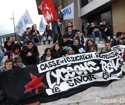 Rassemblement lycéen du 21 octobre, place Bretagne
