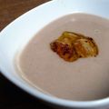 Ce n'est déjà plus de saison....Velouté de châtaignes au foie gras poêlé