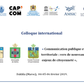 Le programme du colloque international : « communication publique et territoriale : vers de nouveaux enjeux de citoyenneté »  