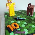 Gâteau minecraft - Minecraft cake