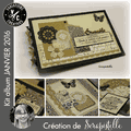 Kit Atelier Album de janvier 2016 scrappé par Scrapistelle