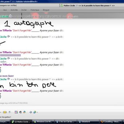 Tard dans la nuit, avec Cécile... Nous discutons et c'est folklo