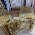 tricot: le froid persiste, moi aussi ! mitaines et head band
