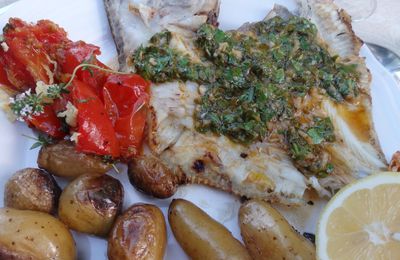  sauce chermoula et turbot au barbecue