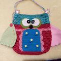 sac hibou ou chouette assez coloré