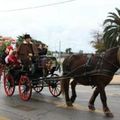 Arrivée du Père Noël en calèche