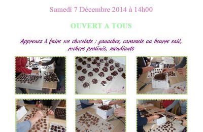 Atelier Chocolats : Samedi 7 Décembre 2013