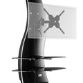 Meliconi GHOST DESIGN 2000 DR Meuble mural orientable avec bras de déport pour écran Plasma/LCD 32 à 63'' Noir laqué