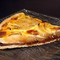 Tarte choco-poire caramélisée