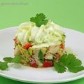 Salade de crabe pimentée à la chantilly wasabi