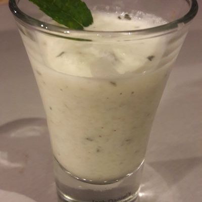 Gaspacho concombre menthe