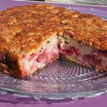 Gateau aux framboises et au fromage blanc