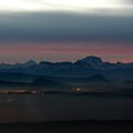 La chaine des alpes à l'aube...