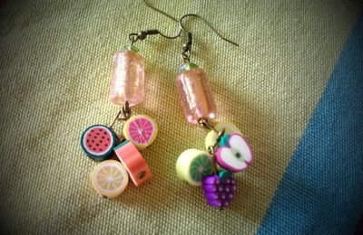 Boucles "Fruits en Folies"