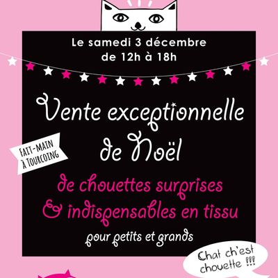 Vente éphémère de Noël au Chamalo, samedi 3 décembre 2016 de 12h à 18h