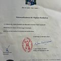 Remise de la médaille diocésaine au président du comité de Ty Mamm Doué