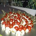 brochettes tomates/mozza