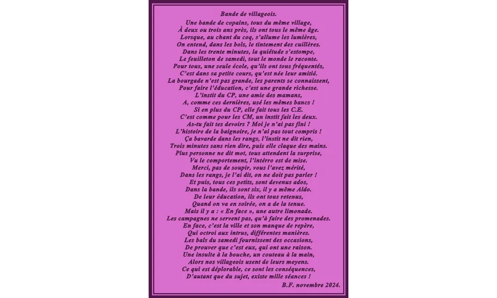 Bande de villageois