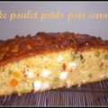 Cake poulet petits pois carottes