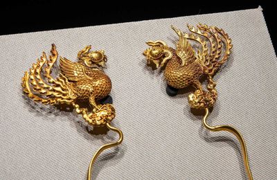 Gold Phoenix Hairpin, Ming dynasty, 16th Century
