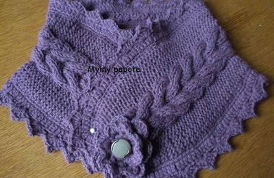 col/écharpe au tricot et crochet