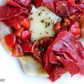 Pizza au pélardon et bresaola