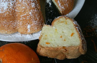 Angel cake ou chiffon cake à l'orange (gâteau des anges)