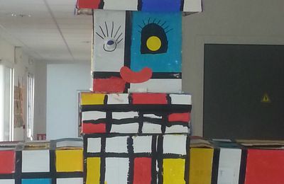 Bonhomme carnaval à la manière de MONDRIAN