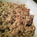 Crumble de dinde aux champignons