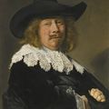 Frans Hals (Antwerp 1581/5 - 1666 Haarlem), Portrait of a gentleman, half-length in black with lace collar and cuffs, and wearin